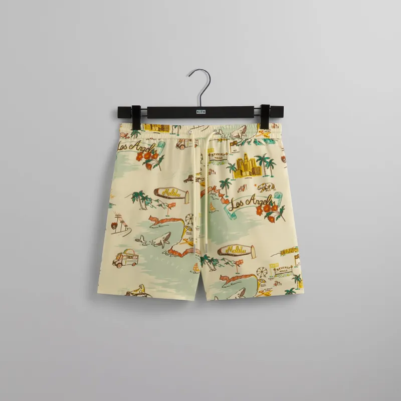 Kith Washed Paisley Active Short - Light Indigo | Parallel