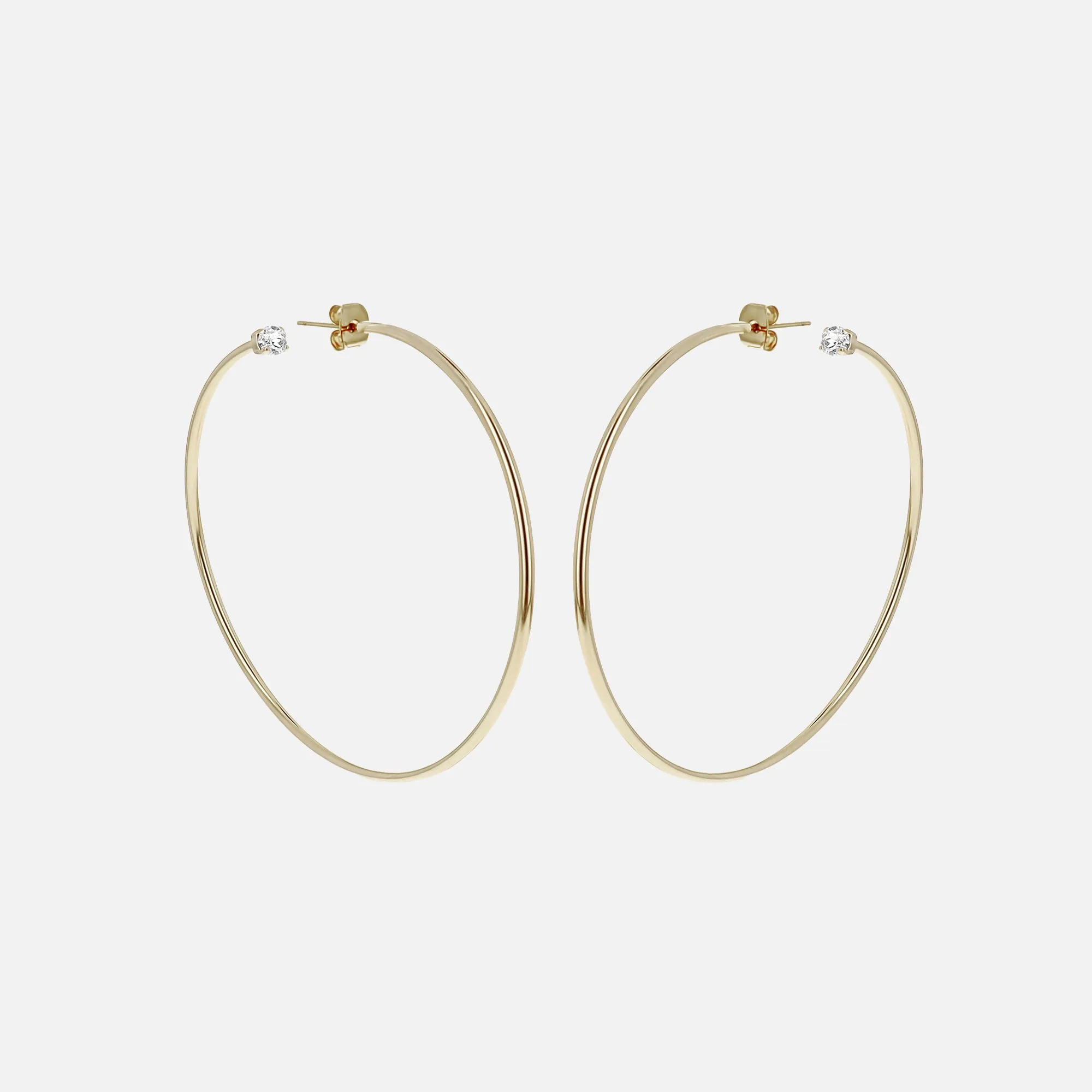 Justine Clenquet Nancy Crystal Earrings - Gold sold by Kith