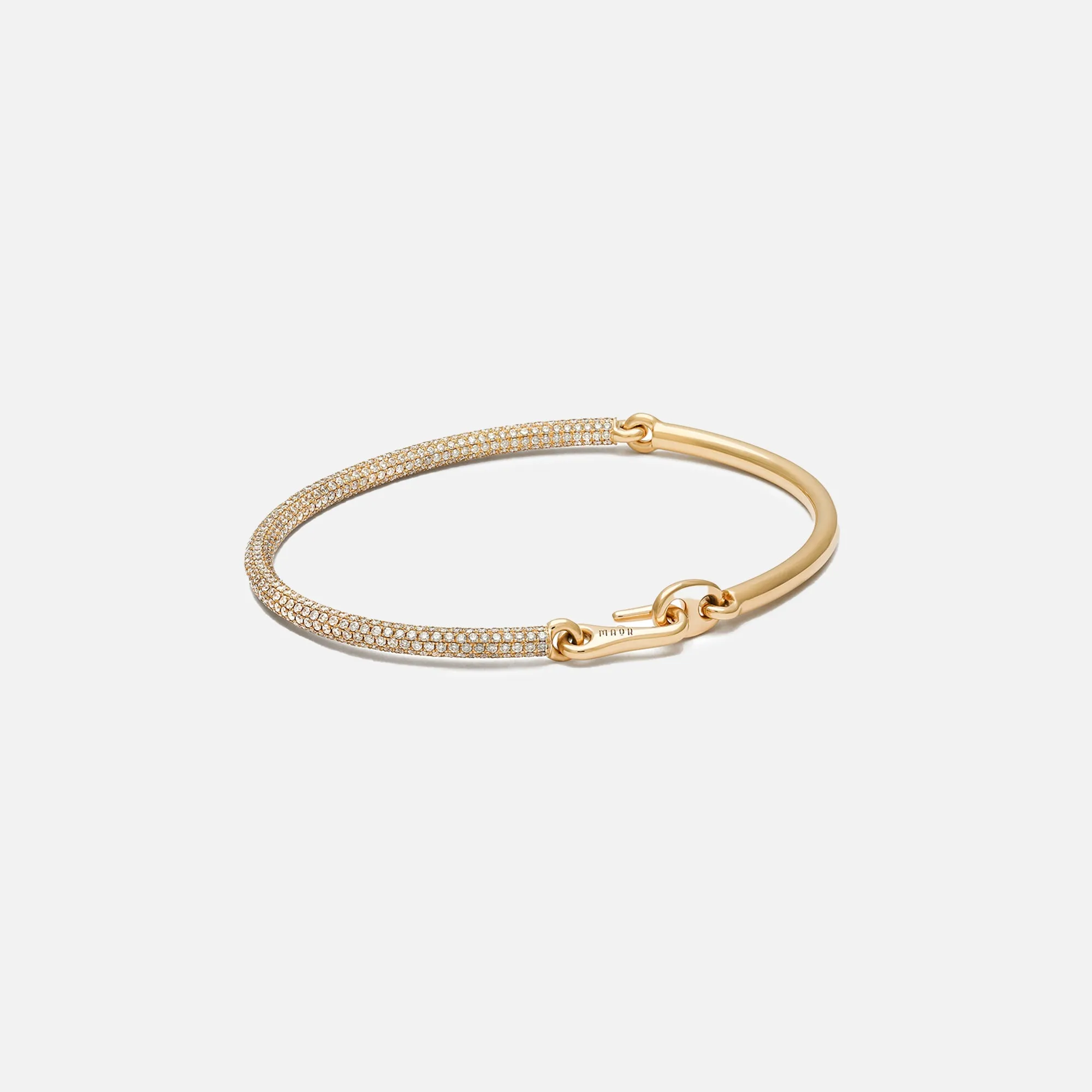Maor Equinox Bracelet in Yellow Gold with 2/3 Pave White - Gold / White sold by Kith product image thumbnail 4