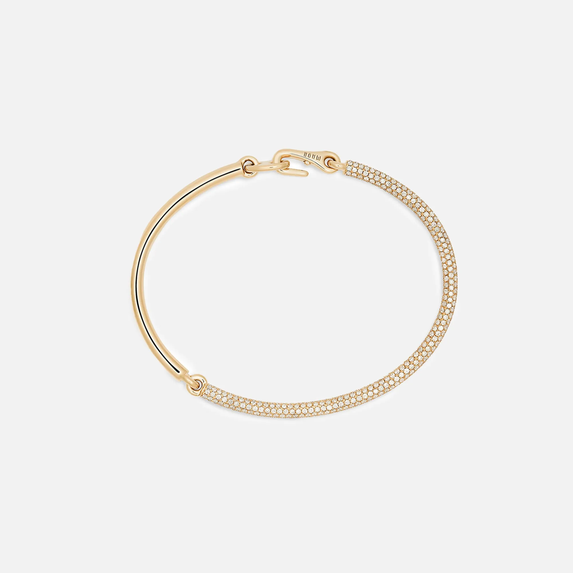 Maor Equinox Bracelet in Yellow Gold with 2/3 Pave White - Gold / White sold by Kith product image thumbnail 2