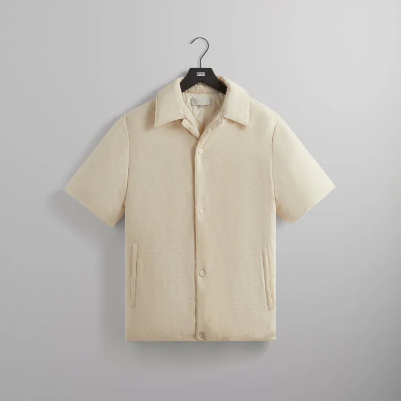 Kith Flocked Monogram Puffed Devon Shirt - Veil sold by Kith