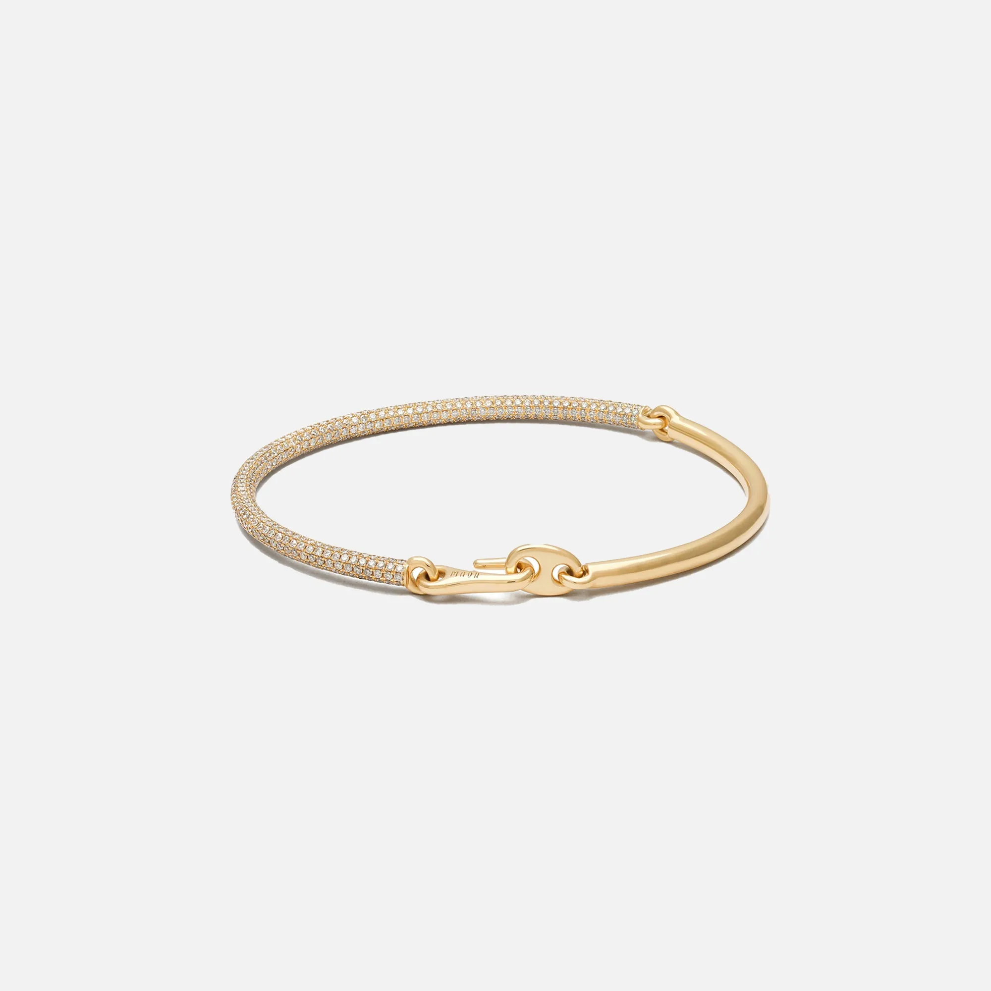 Maor Equinox Bracelet in Yellow Gold with 2/3 Pave White - Gold / White sold by Kith product image thumbnail 3