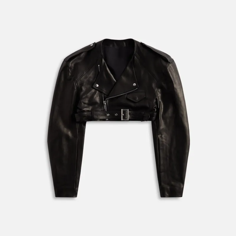 Rick Owens Micro Biker Jacket - Black sold by Kith