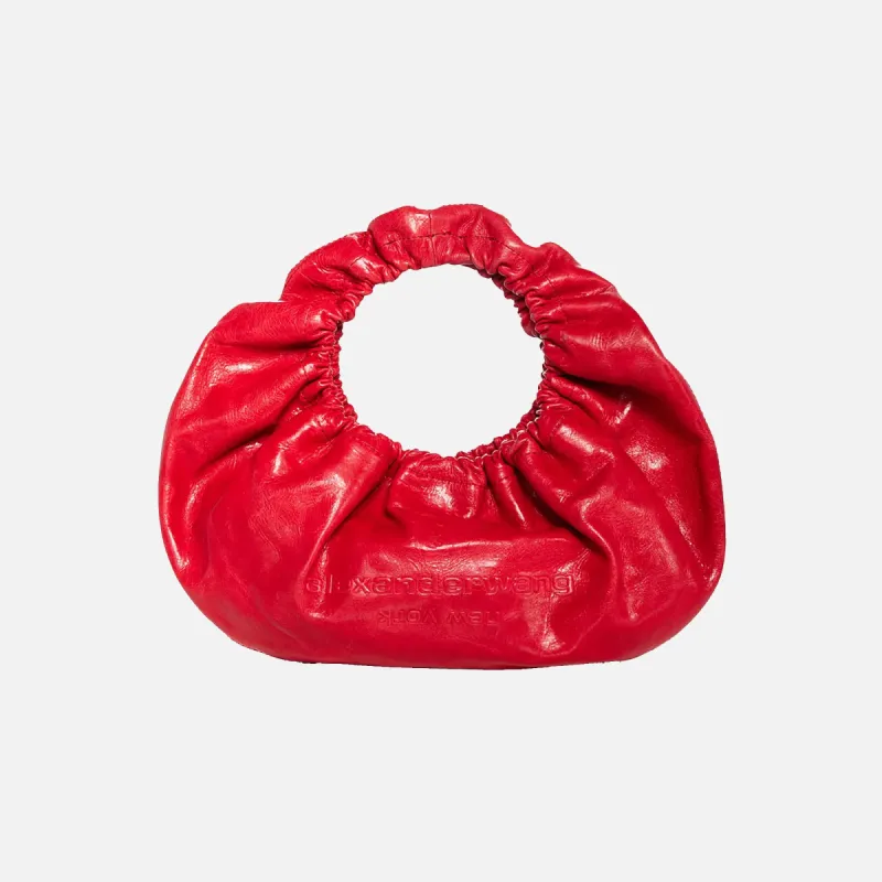 Alexander Wang Small Crescent Top Handle Leather Bag - Flame sold by Kith