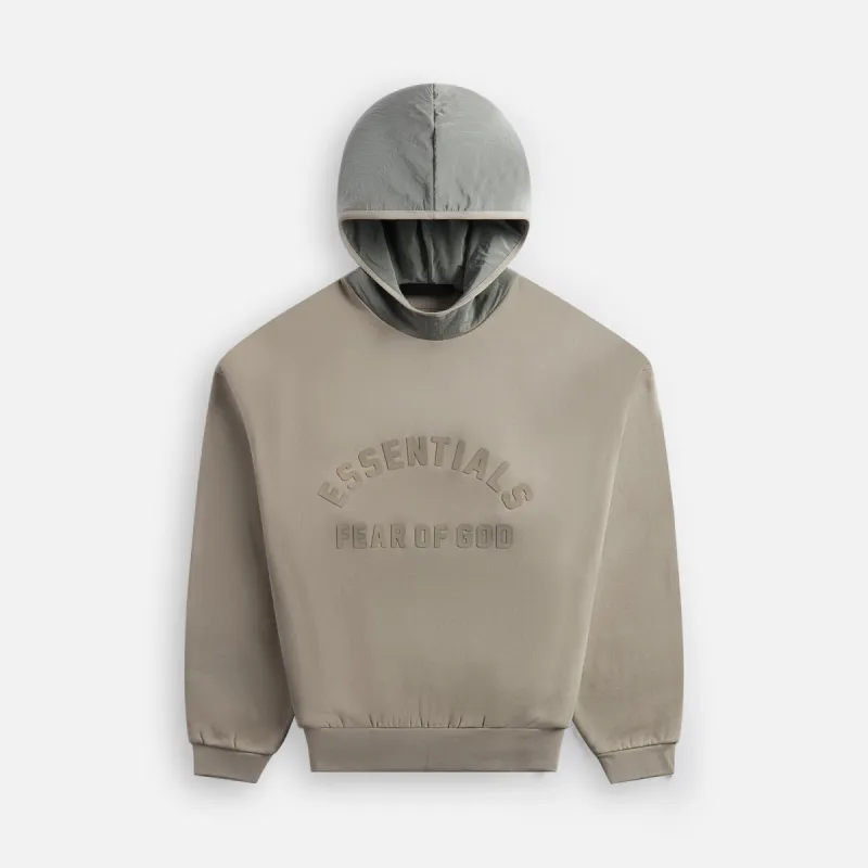Essentials Nylon Fleece Hoodie - Seal sold by Kith