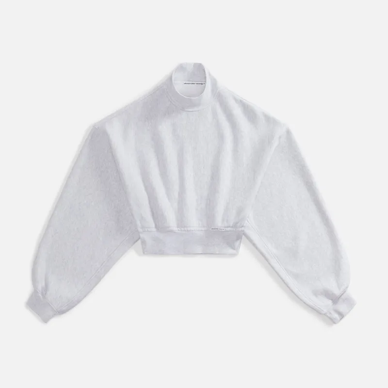 T by Alexander Wang Cropped Pullover Turtleneck - Grey sold by Kith
