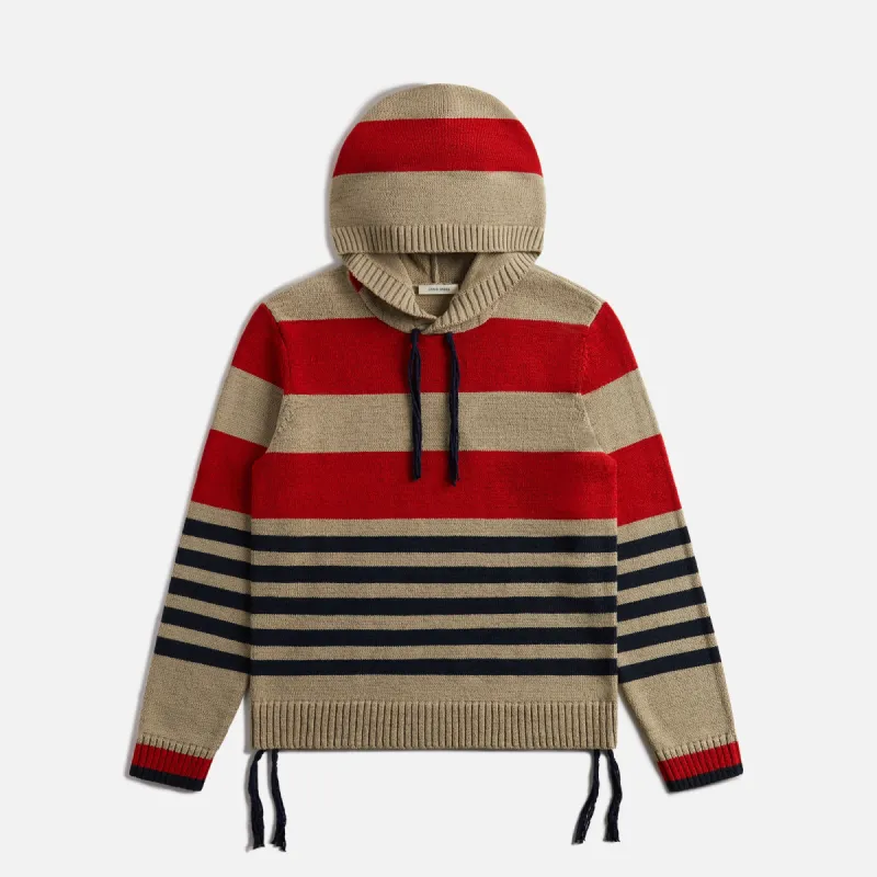 Craig Green Stripe Hooded Jumper - Red Landscape Stripe made by Kith