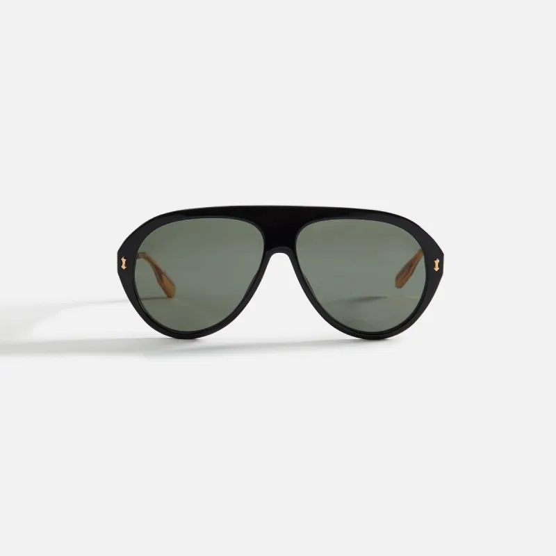 Gucci 61 Sunglass Man Recycled Acetate - Black / Grey sold by Kith