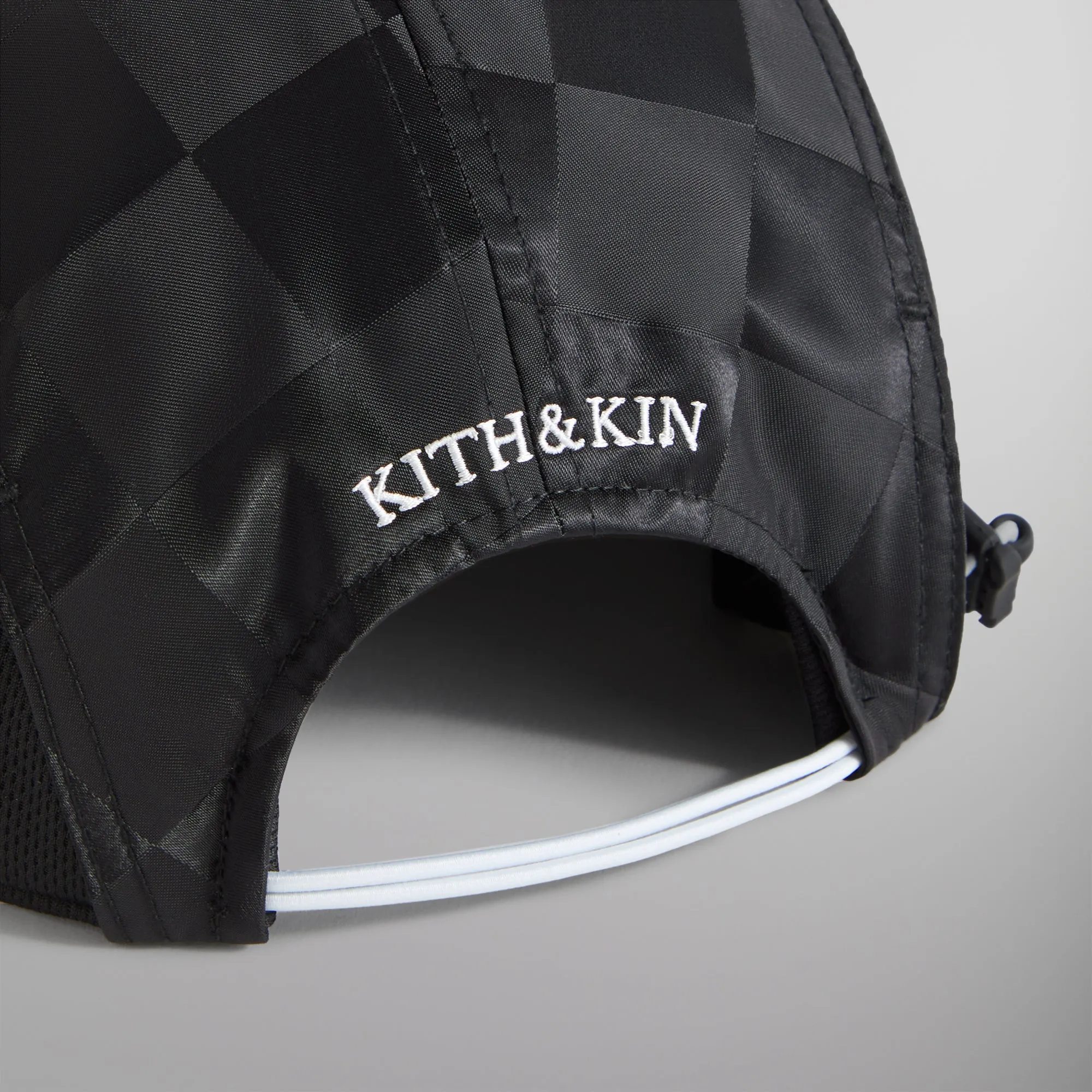 Kith Checkered Satin Griffey Camper Hat - Black sold by Kith product image thumbnail 5