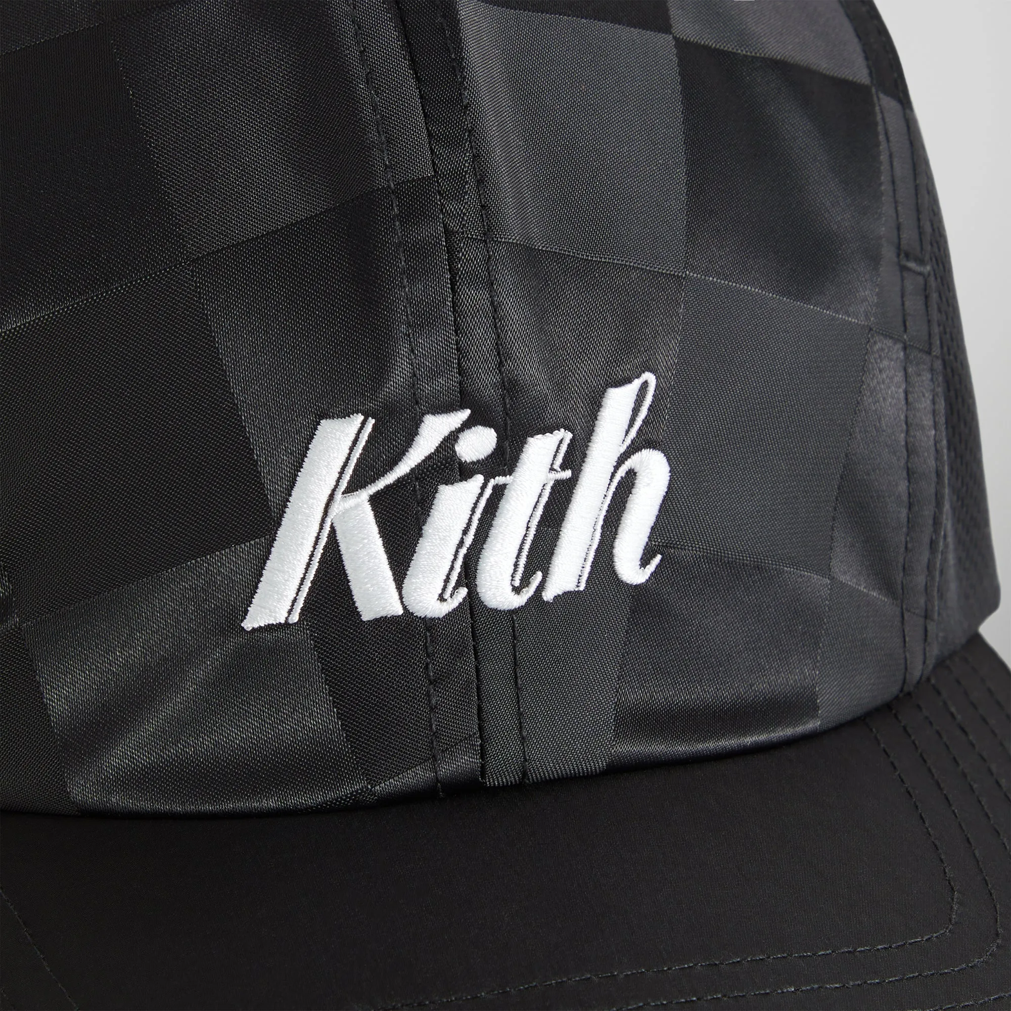 Kith Checkered Satin Griffey Camper Hat - Black sold by Kith product image thumbnail 4