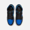 Jordan GS Air Jordan 1 Mid - Black / Royal Blue / White sold by Kith