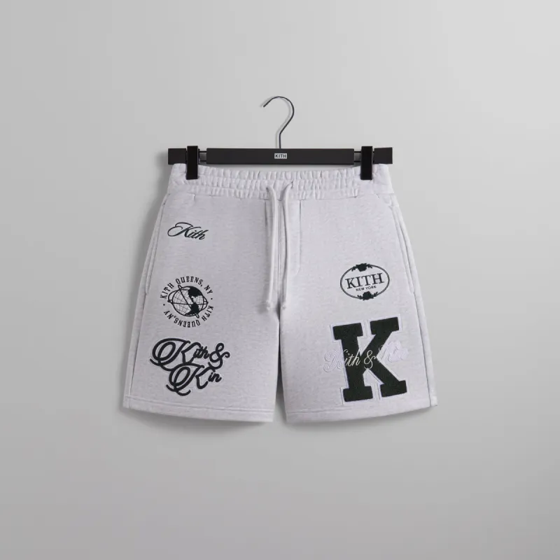 Kith Fleece Curtis Short - Light Heather Grey sold by Kith