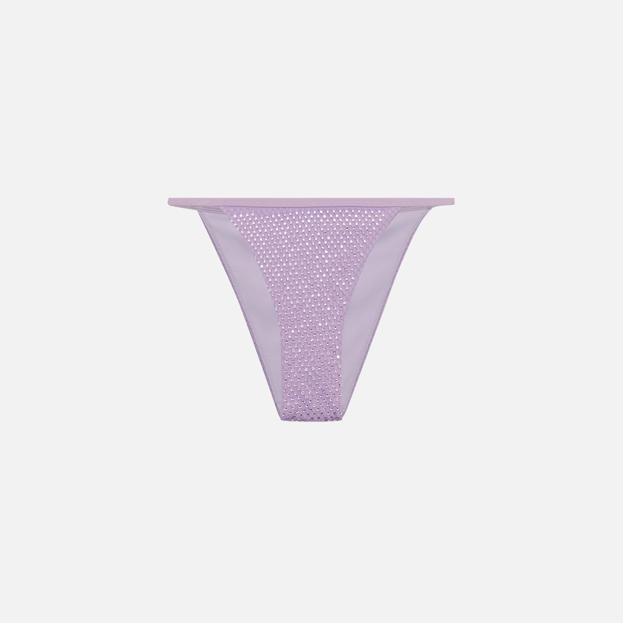 Jonathan Simkhai Moxie Crystal Mesh Swimwear String Bikini Bottom - Orchid sold by Kith