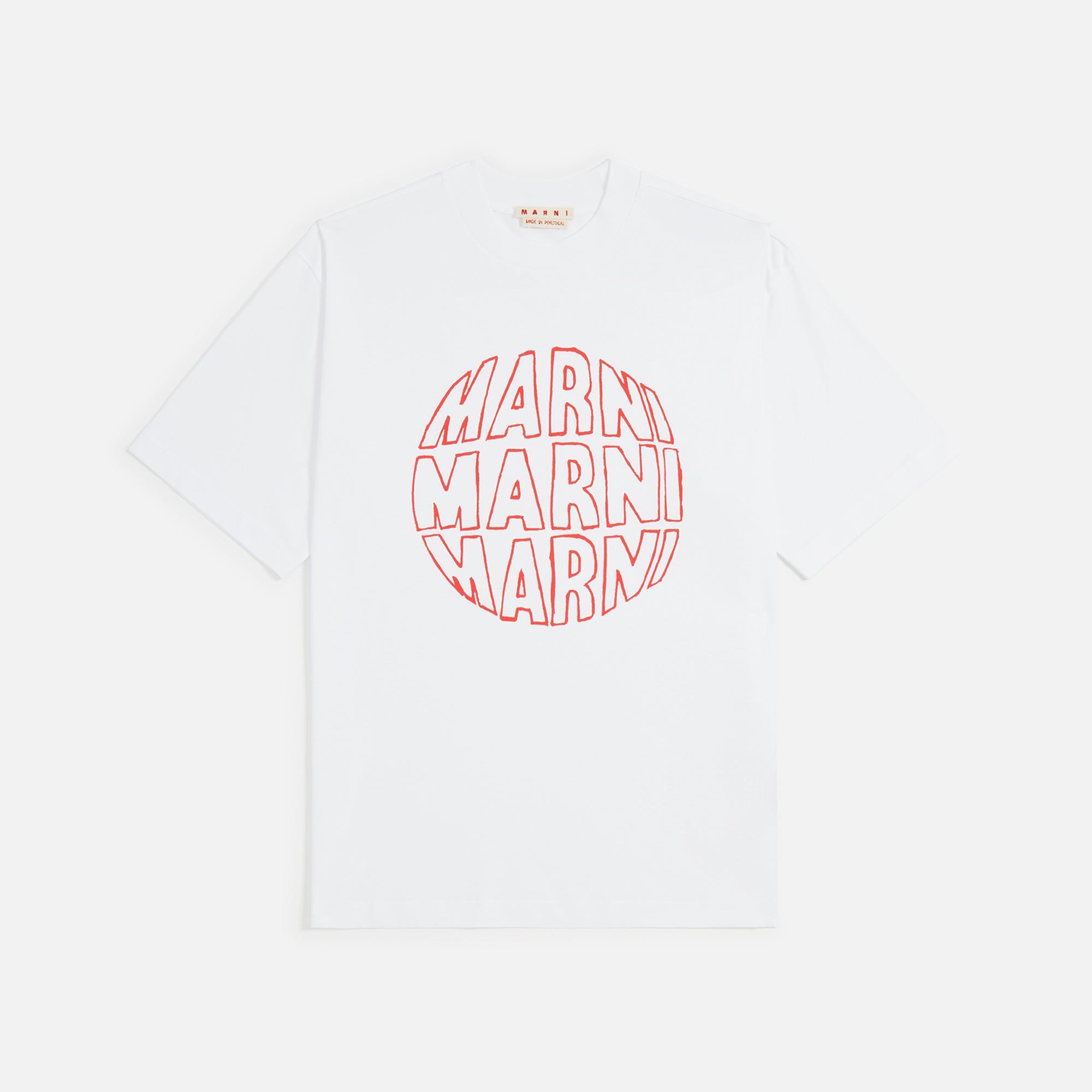 Marni Circular Logo Tee - Lily White sold by Kith