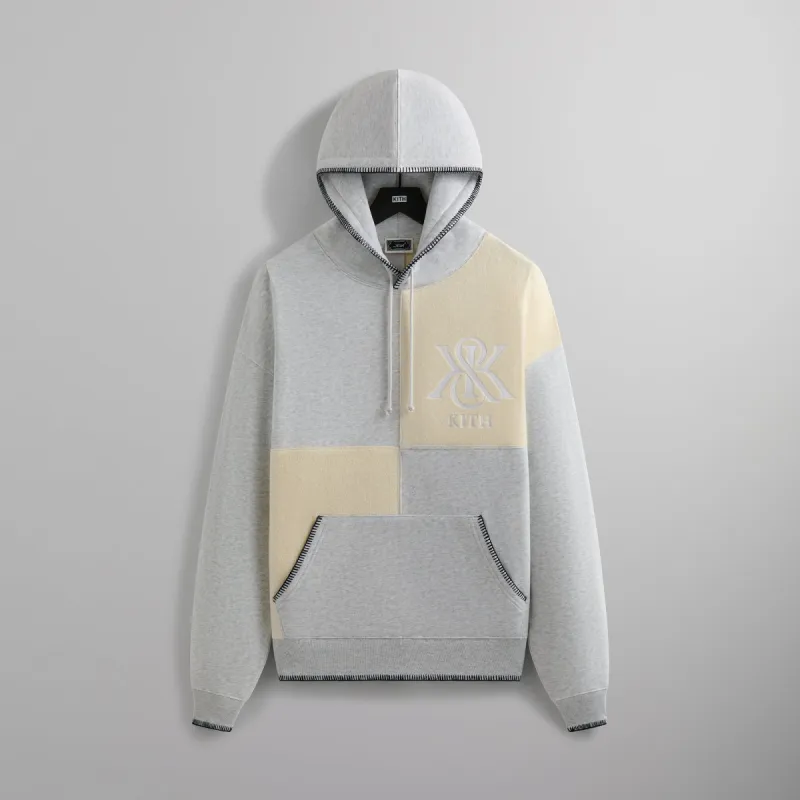 Kith Panelled Nelson Hoodie - Light Heather Grey sold by Kith