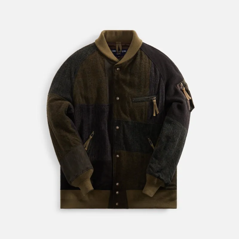 CDG Homme Wool Tweed Herringbone Milled Mix Garment - Multi sold by Kith
