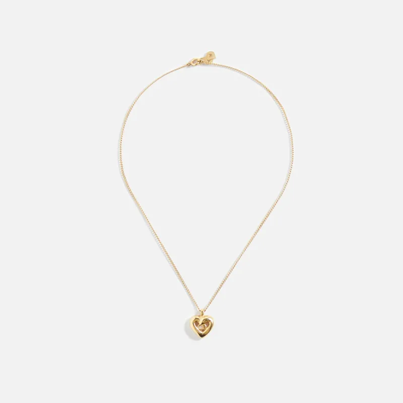 WGACA Cior CD in Heart Necklace - Gold sold by Kith