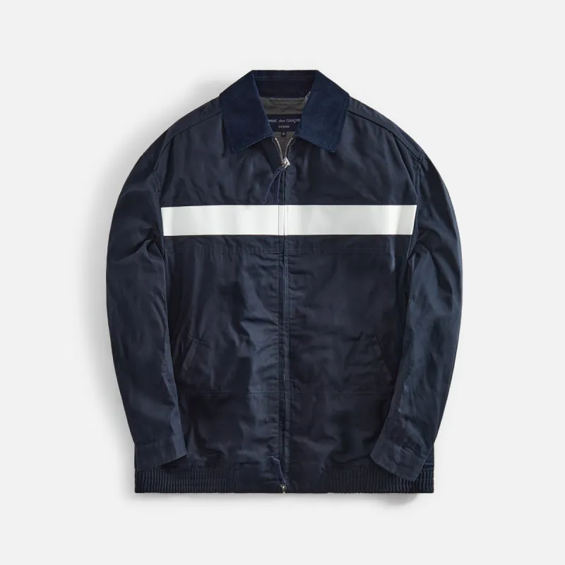 CDG Homme Cotton Weather Oil Cloth Jacket - Navy sold by Kith