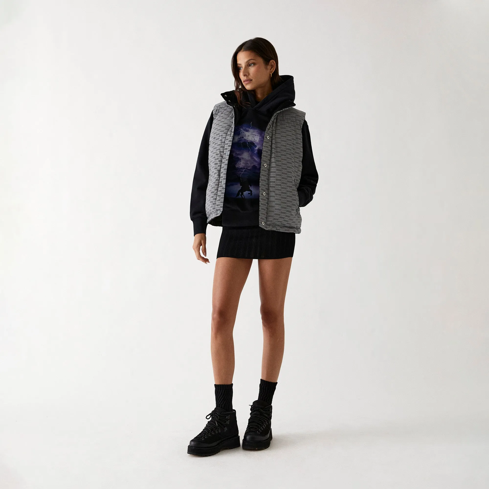Kith Women Lewis Padded Reversible Reflective Vest - Black sold by Kith product image thumbnail 2