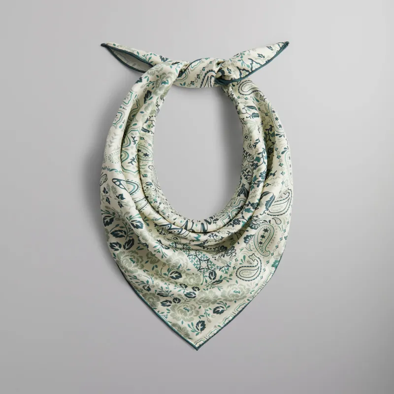Kith Paisley Bandana Silk Scarf - Tranquility sold by Kith