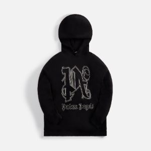 Palm Angels Monogram Statement Hoodie - Black / Off White sold by Kith