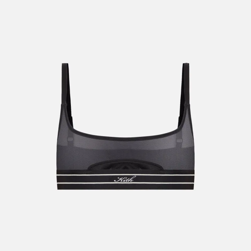 Kith Women Cut Out Mesh Bra - Black sold by Kith