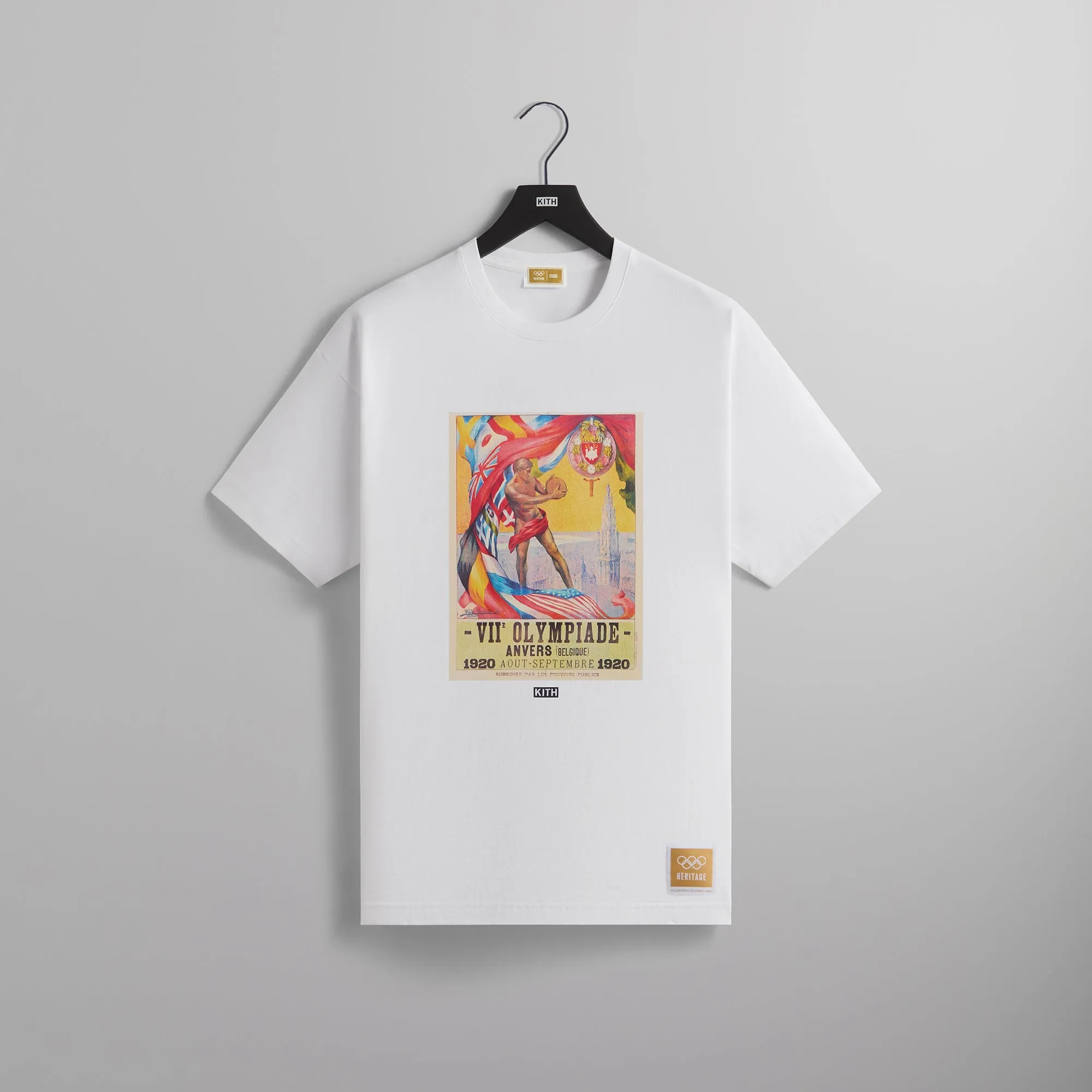 Kith for Olympics Heritage Antwerp 1920 Vintage Tee - White sold by Kith