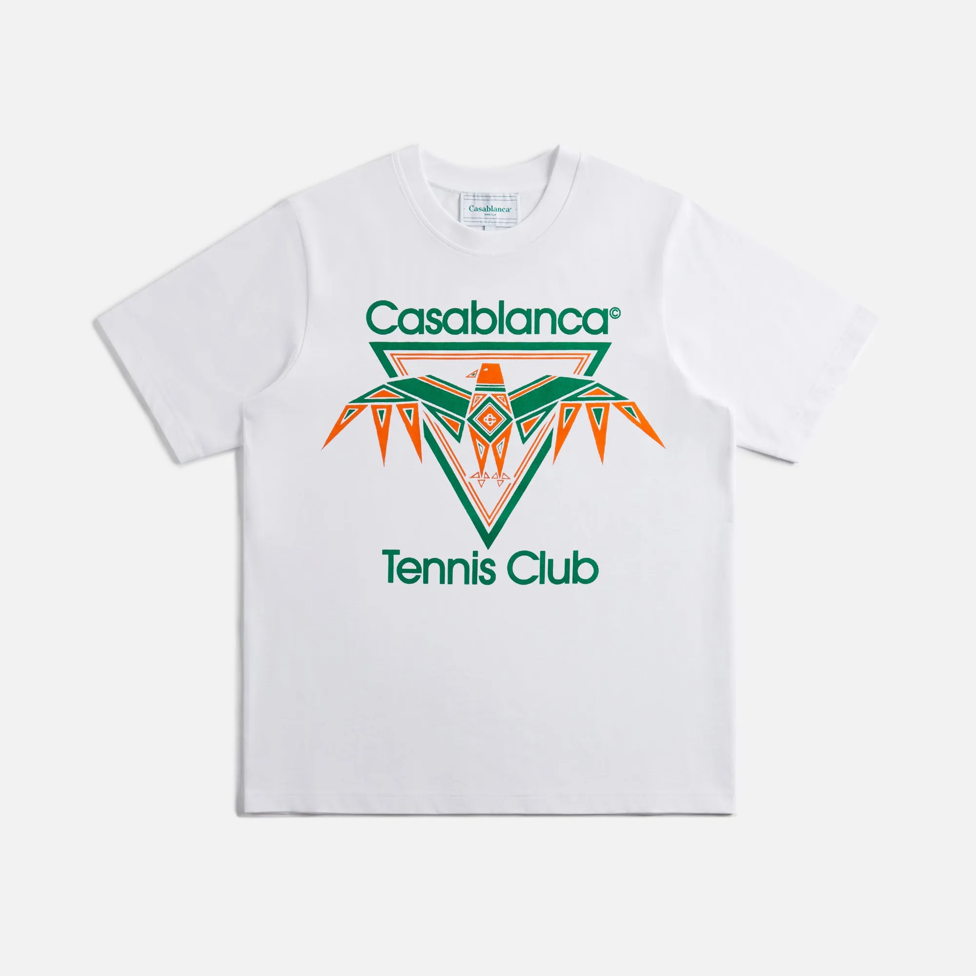 Casablanca Playful Eagle Printed Tee - White sold by Kith