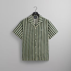Kith Striped Thompson Camp Collar Shirt - Agate sold by Kith