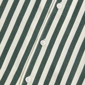 Kith Striped Thompson Camp Collar Shirt - Agate sold by Kith