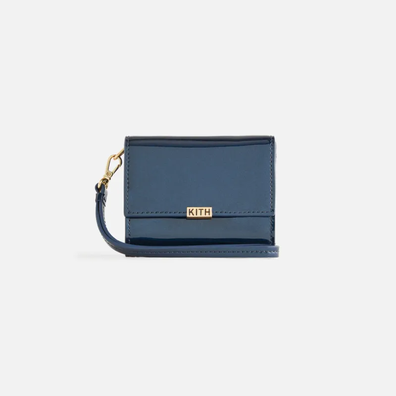 Kith Women Monogram Patent Leather Flap Wallet - True sold by Kith