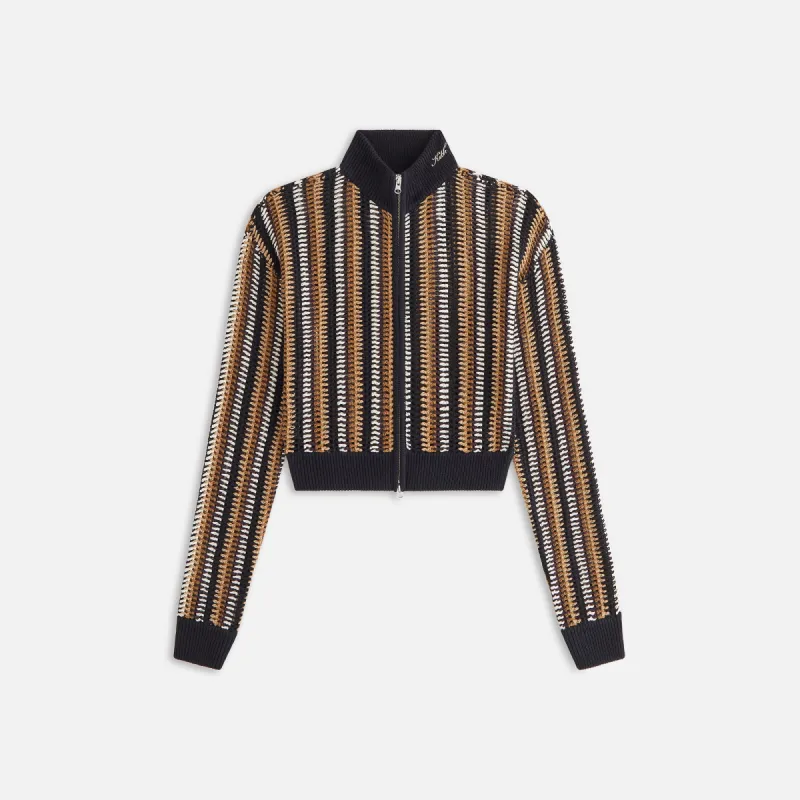 Kith Women Holter Crochet Track Jacket - Black sold by Kith
