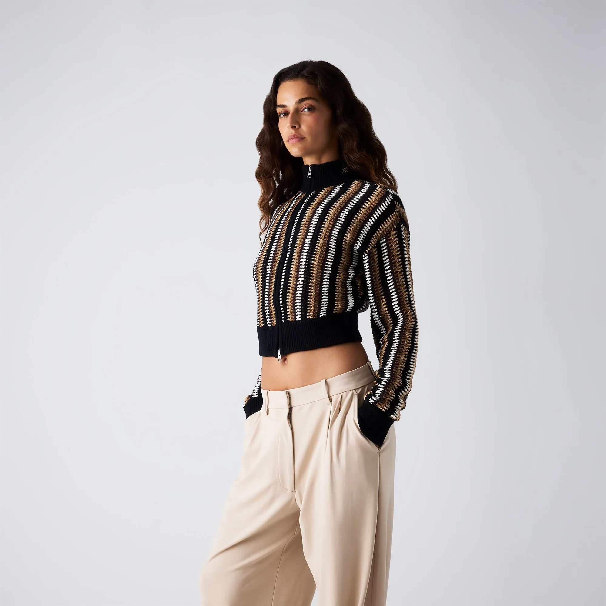 Kith Women Holter Crochet Track Jacket - Black sold by Kith product image thumbnail 2