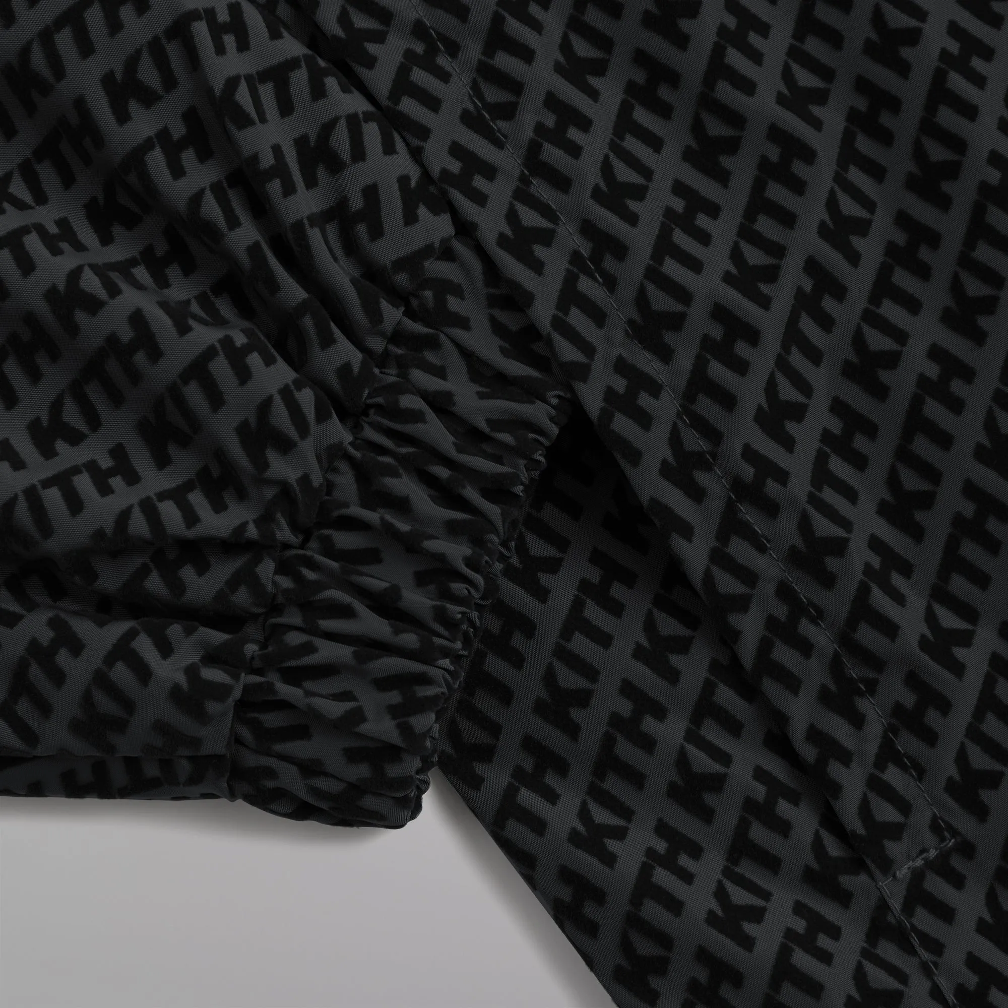Kith Flocked Italic Monogram Davis Jacket - Black sold by Kith product image thumbnail 4
