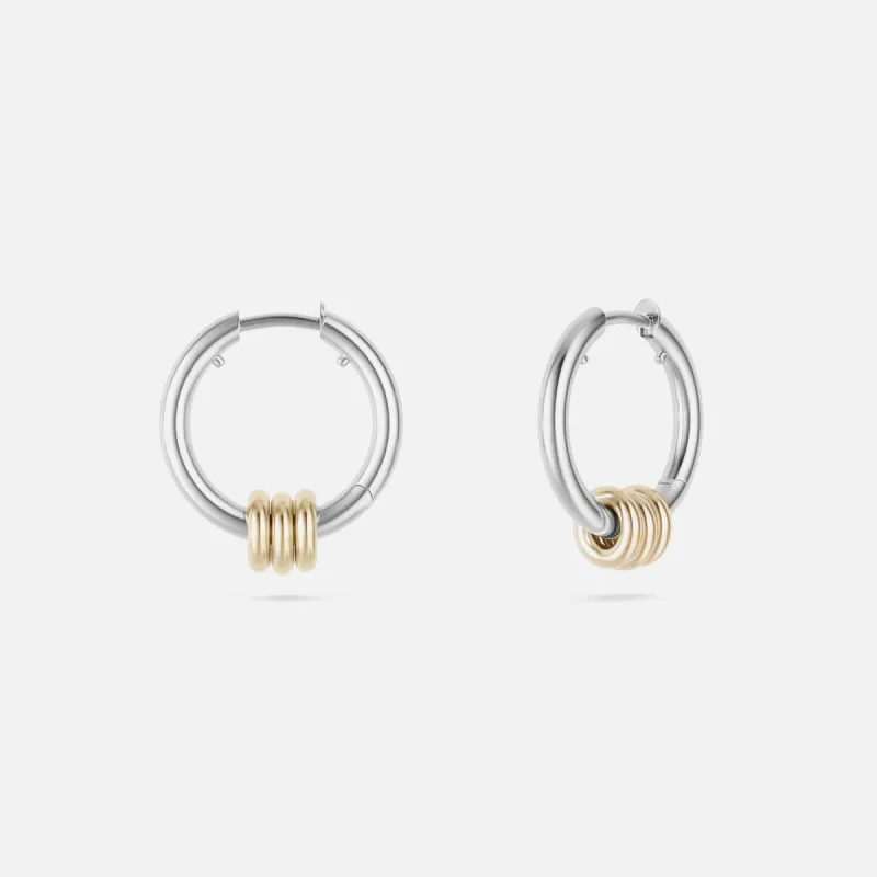 Spinelli Kilcollin Nevine Hoops - Silver / Gold sold by Kith