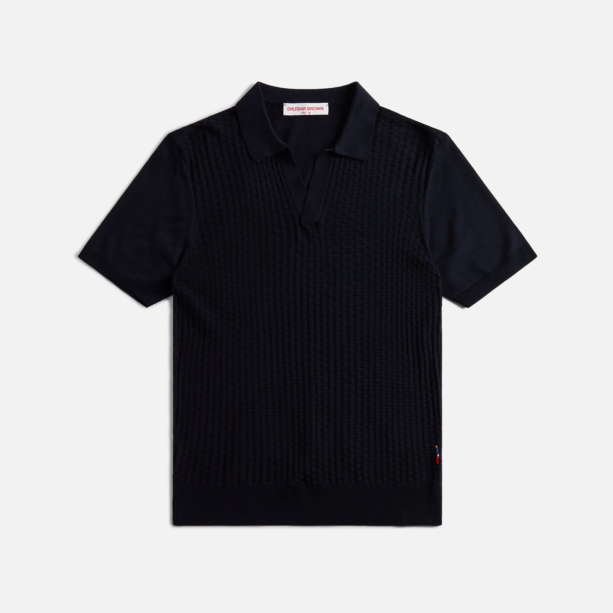 Orlebar Brown Horton Tile Cotton Silk - Night Iris sold by Kith