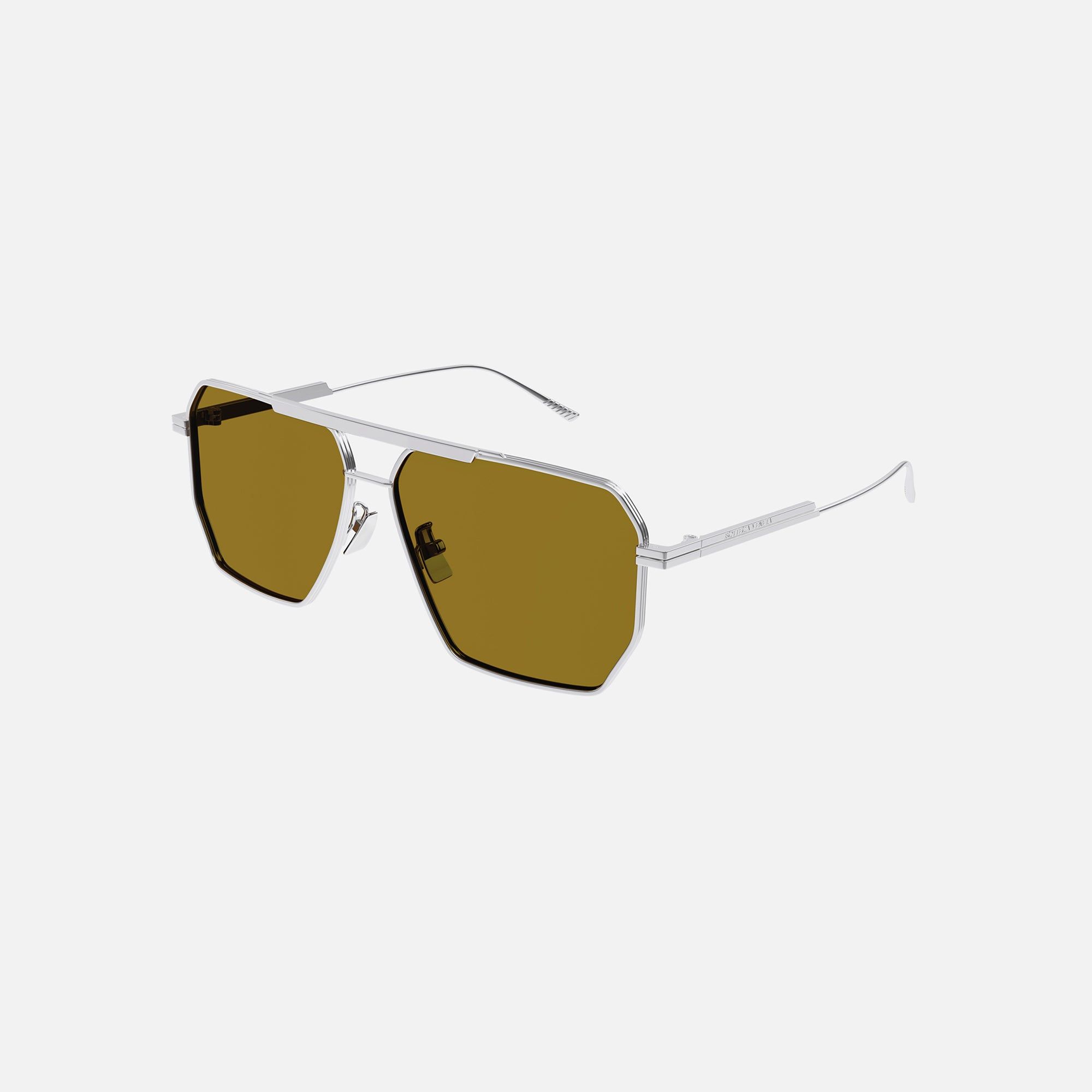 Bottega Veneta Metal Aviator Sunglasses - Gold Frame / Yellow Lens sold by Kith