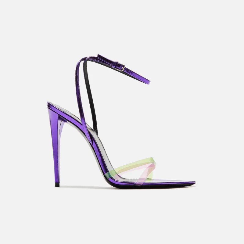 Saint Laurent Gippy 110 Sandal - Violet / Green / Fuxia sold by Kith