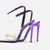 Saint Laurent Gippy 110 Sandal - Violet / Green / Fuxia sold by Kith