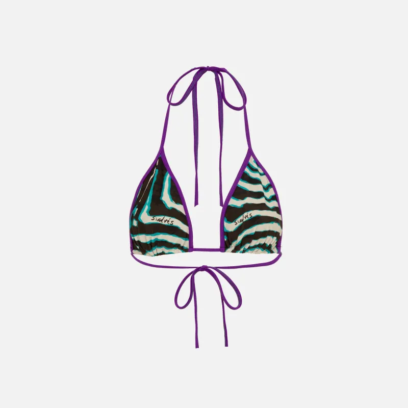 Siedres Verty Bikini Top - Zebra Multi sold by Kith