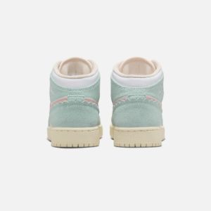 Nike Air Jordan 1 Mid Se - White / Jade Ice / Guava Ice / Pink Oxford sold by Kith