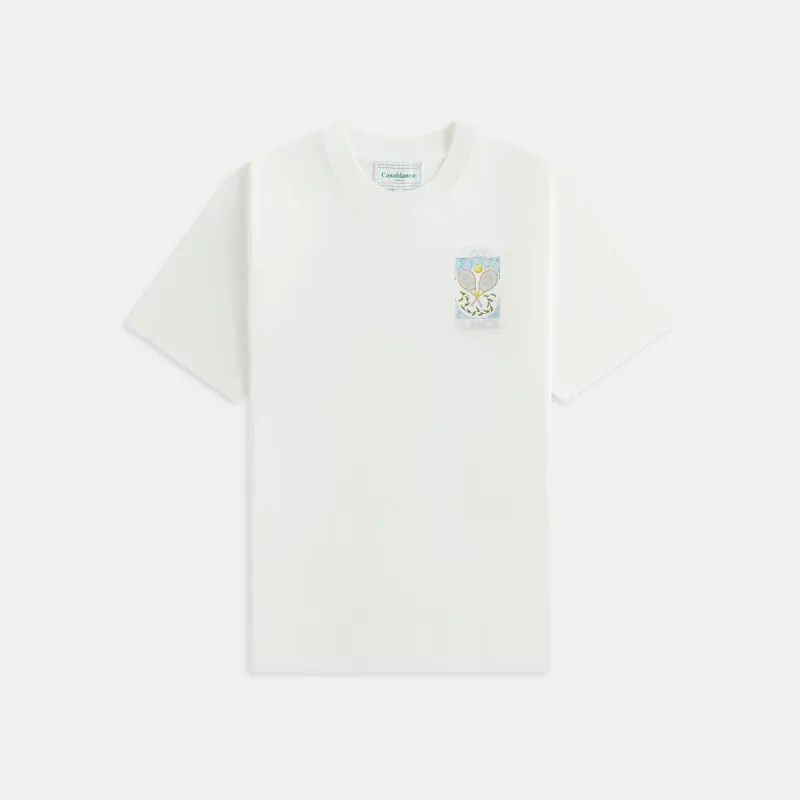 Casablanca Tennis Pastelle Tee - White sold by Kith