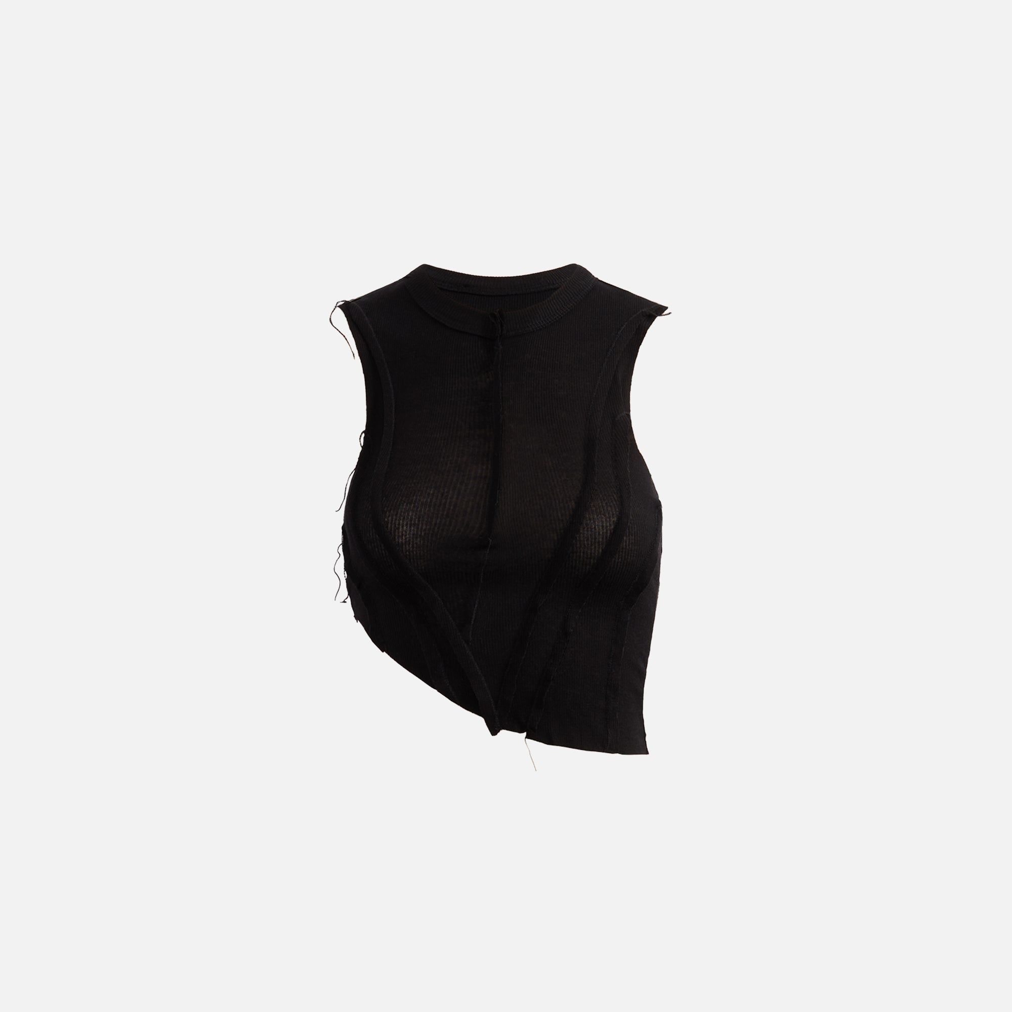 Sami Miro Vintage Asymmetric Sleeveless Top - Black sold by Kith