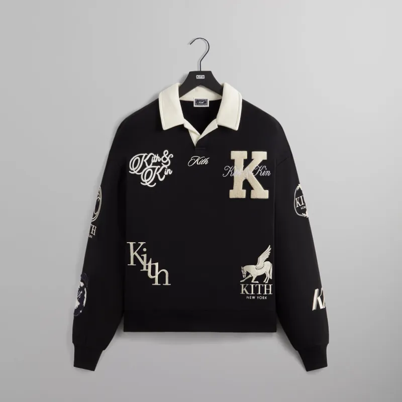 Kith Nelson Collared Pullover - Black sold by Kith