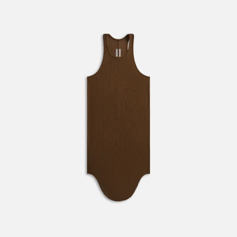 Rick Owens Basic Rib Tank Top - Bean sold by Kith