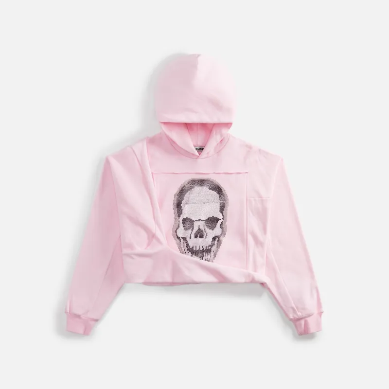 Ottolinger Otto Cropped Drape Hoodie - Light Pink sold by Kith