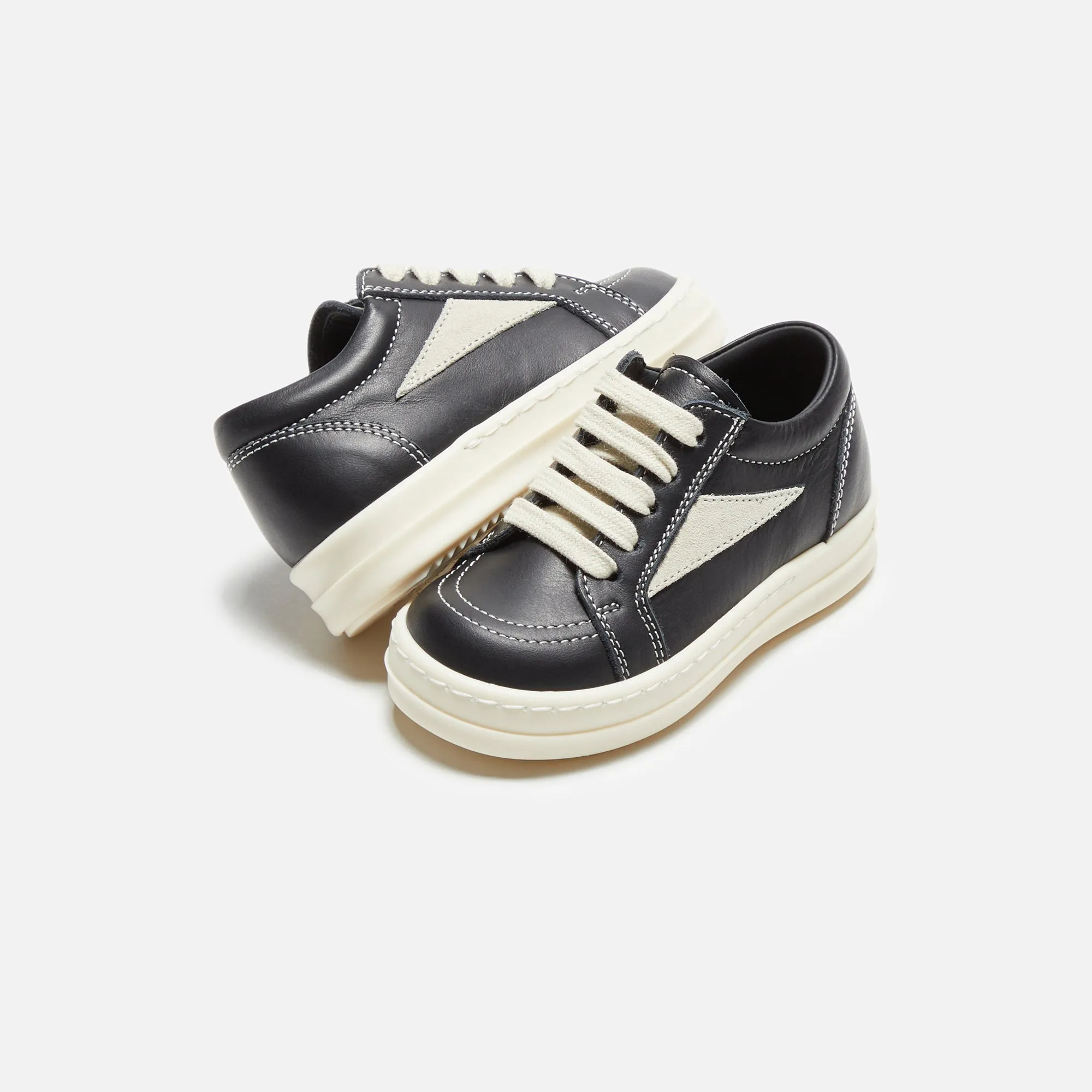 Rick Owens TD Vintage Sneakers - Black / Milk / Milk Scarpe in Pelle sold by Kith product image thumbnail 4