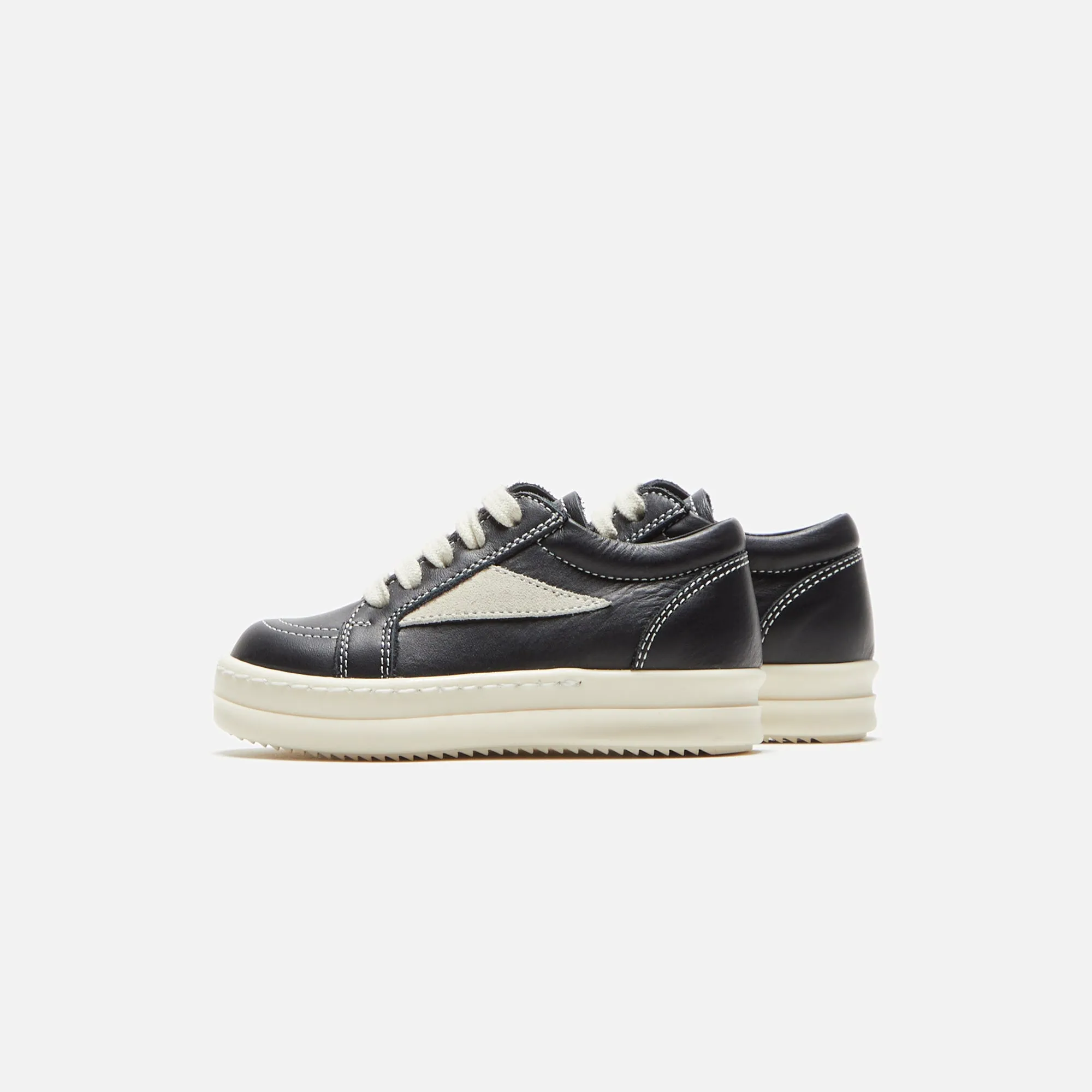 Rick Owens TD Vintage Sneakers - Black / Milk / Milk Scarpe in Pelle sold by Kith product image thumbnail 3