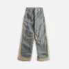 Christopher Esber Silk Parchment Denim Jean - Blue sold by Kith