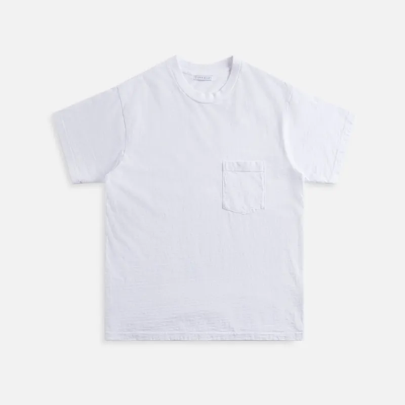 John Elliott Cropped Campus Pocket Tee - White sold by Kith